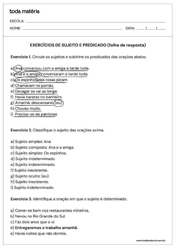 Atividades de interpretação de texto para 7º ano (com gabarito) - Toda  Matéria