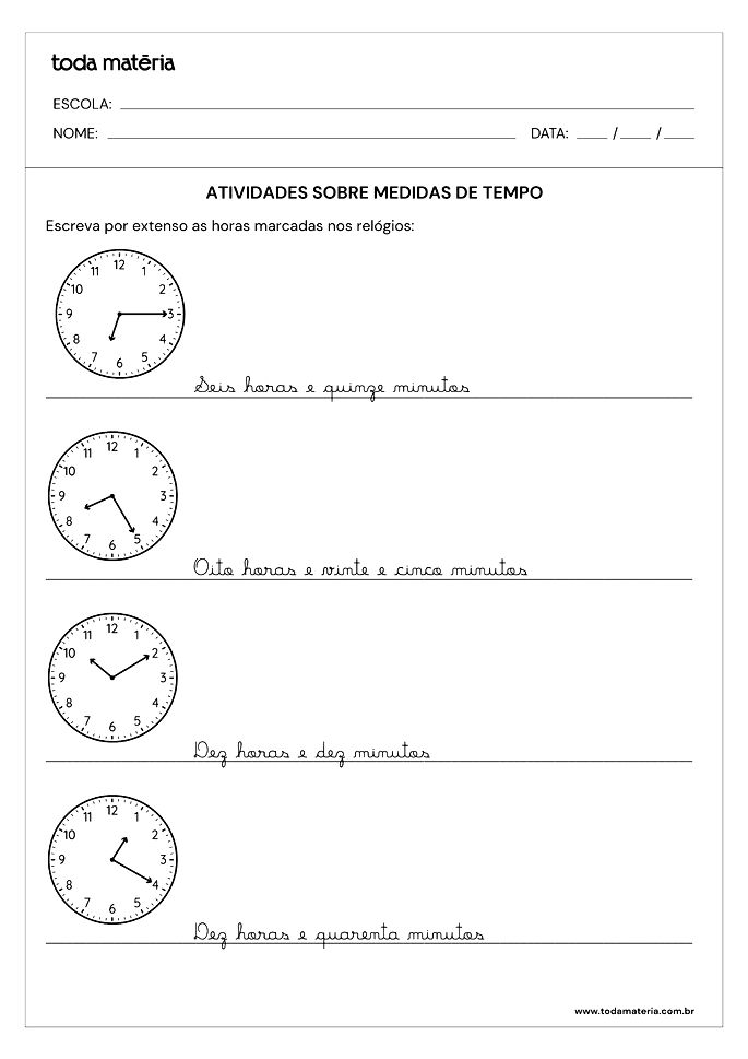 Problemas Medidas de Tempo