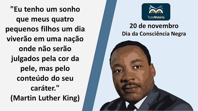 frase Martin Luther King para Consciência Negra