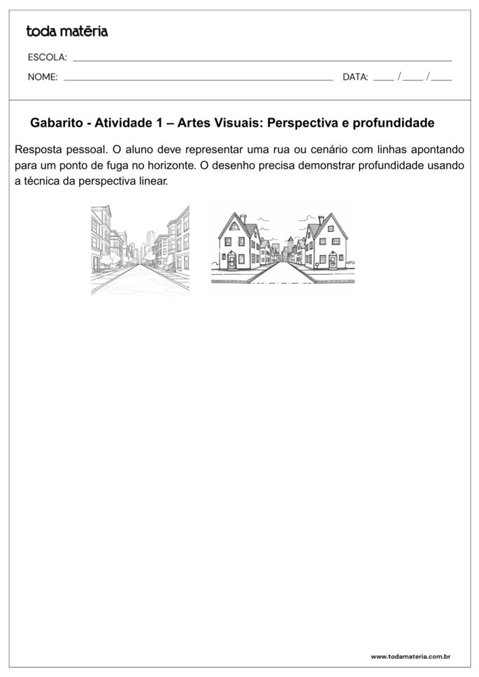 Gabarito Atividade 1-Artes-9º Ano
