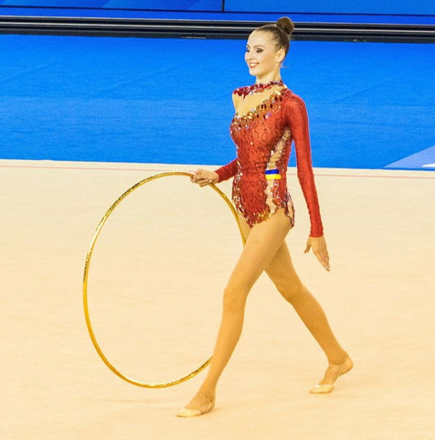 Foto Utilização de equipamentos de ginástica. Duas mulheres em