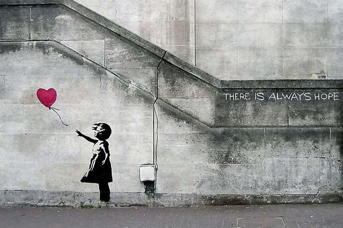 girl with ballons banksy