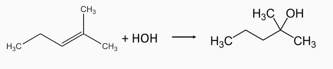 Hidratação do 2-metil-2-penteno
