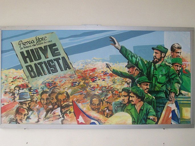 Cartaz alusivo à Revolução Cubana.