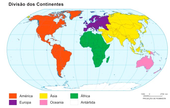 Mapa Múndi Continentes Países E Oceanos Toda Matéria 4143