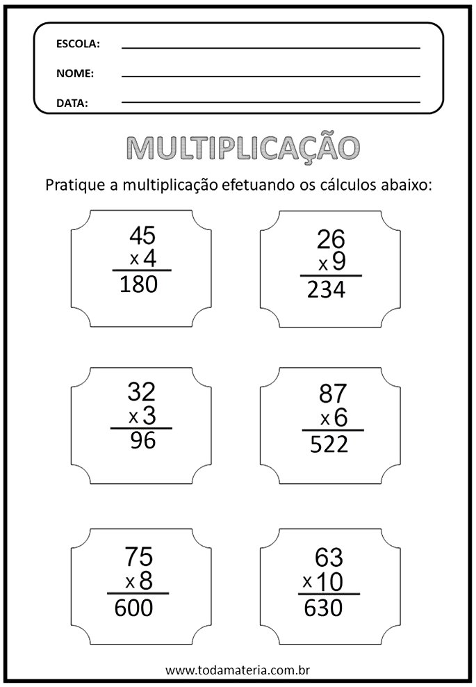 Tabela De Multiplicação Por 4 Para Crianças. Educação Matemática