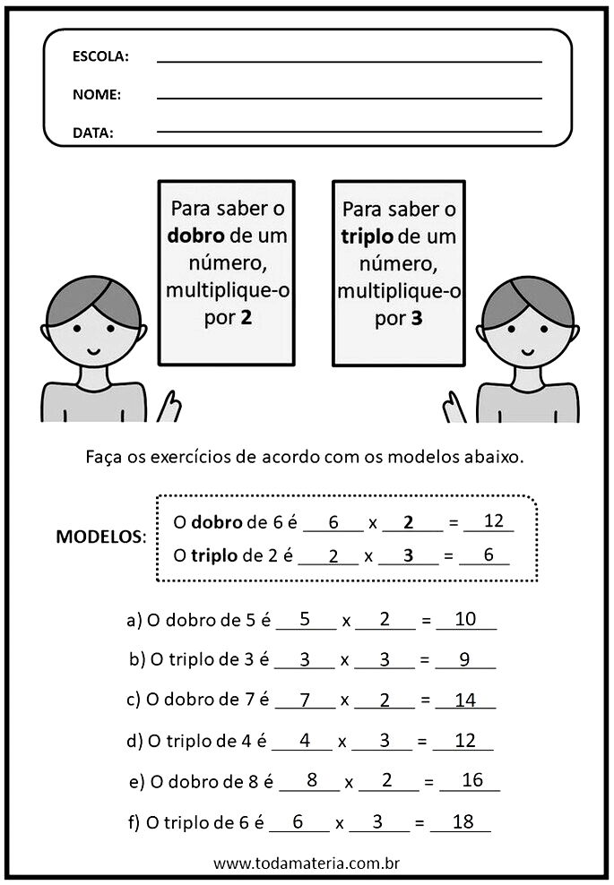 Exercícios de Matemática - Toda Matéria