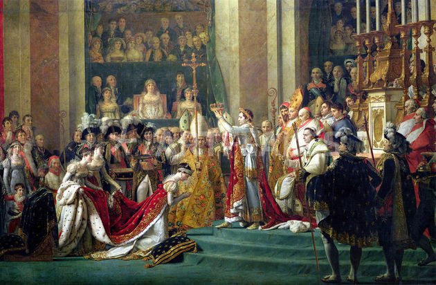 'A Coroação de Napoleão' (1805-1807), obra de Jacques-Louis David