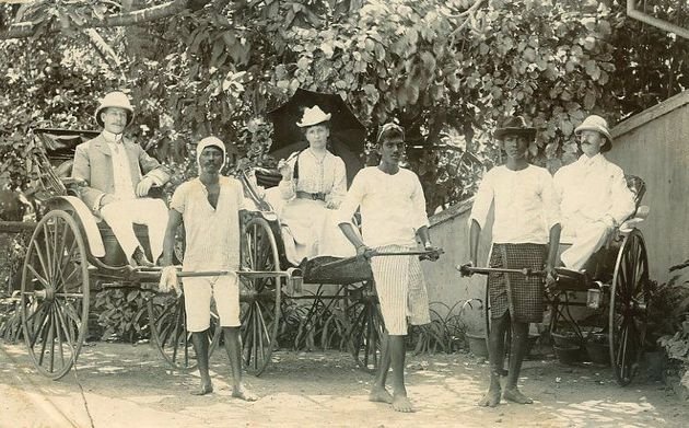 Aspecto da vida cotidiana dos funcionários britânicos na Índia, em 1902
