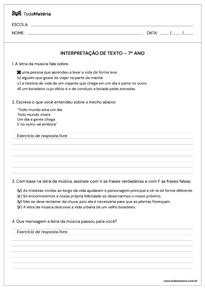 exercícios segunda parte do curso - respostas, PDF