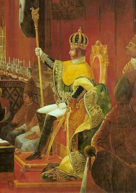 Ilustração de Debret: Coroação de D. Pedro I
