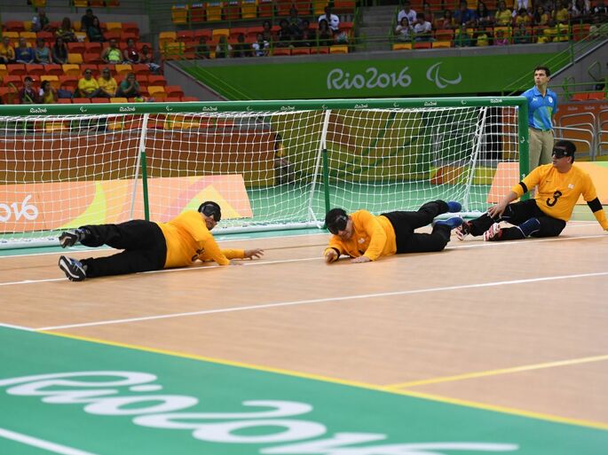 jogo de goalball nas paralimpíadas