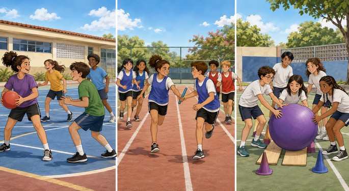 Crian&ccedil;as jogando