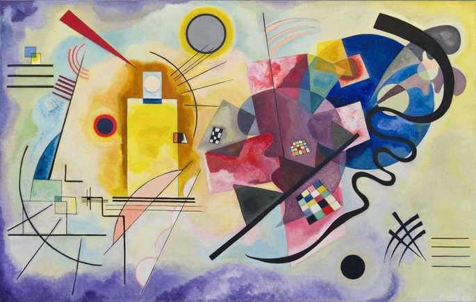 amarelo vermelho e azul kandinsky