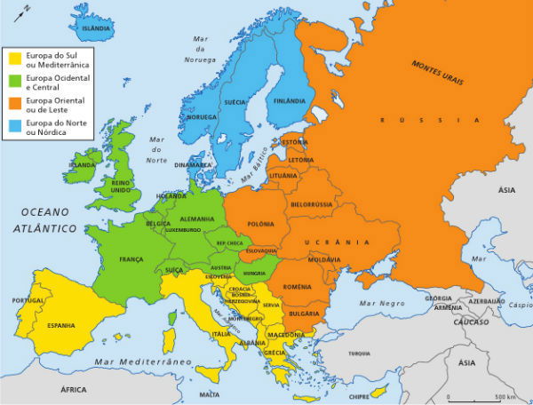 Localização de Portugal dentro da Europa e da União Europeia, 2007.