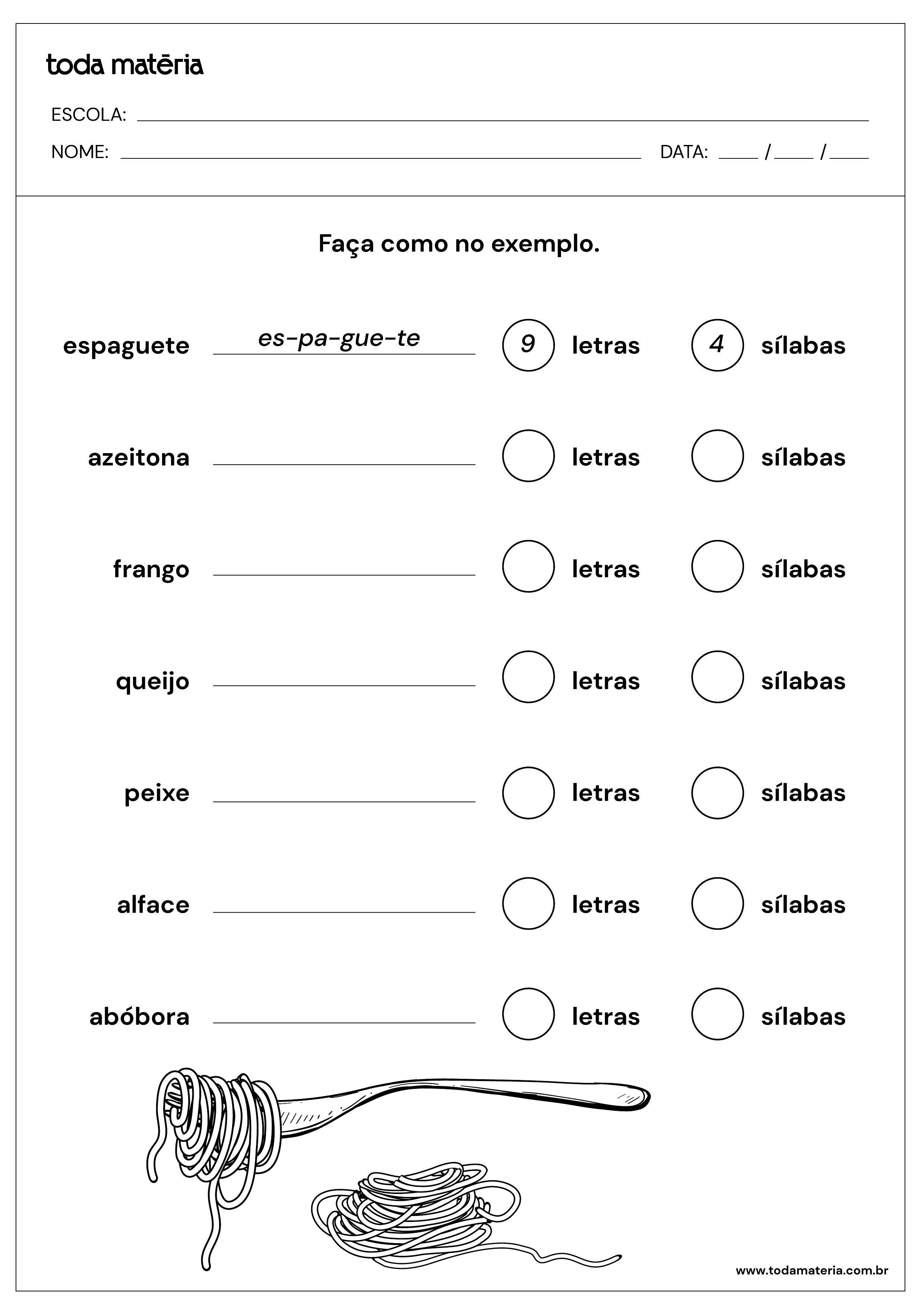 Atividades De Separação De Sílabas 2º Ano Do Ensino Fundamental Toda Matéria 8586