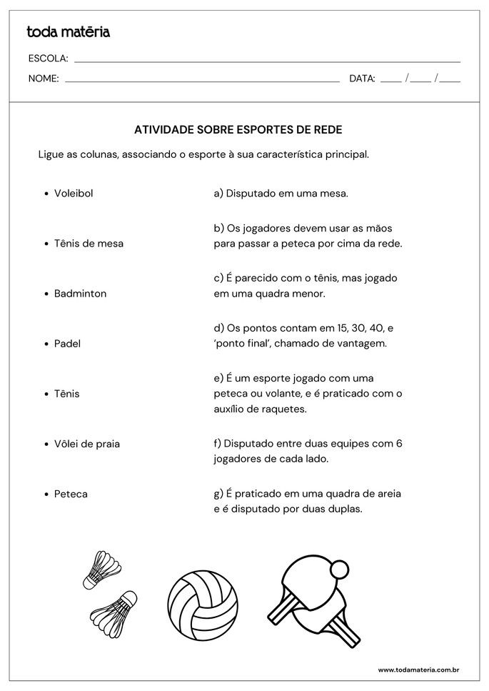 ligue sobre esportes de rede