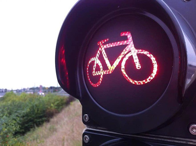 comunicação visual, semáforo de ciclista
