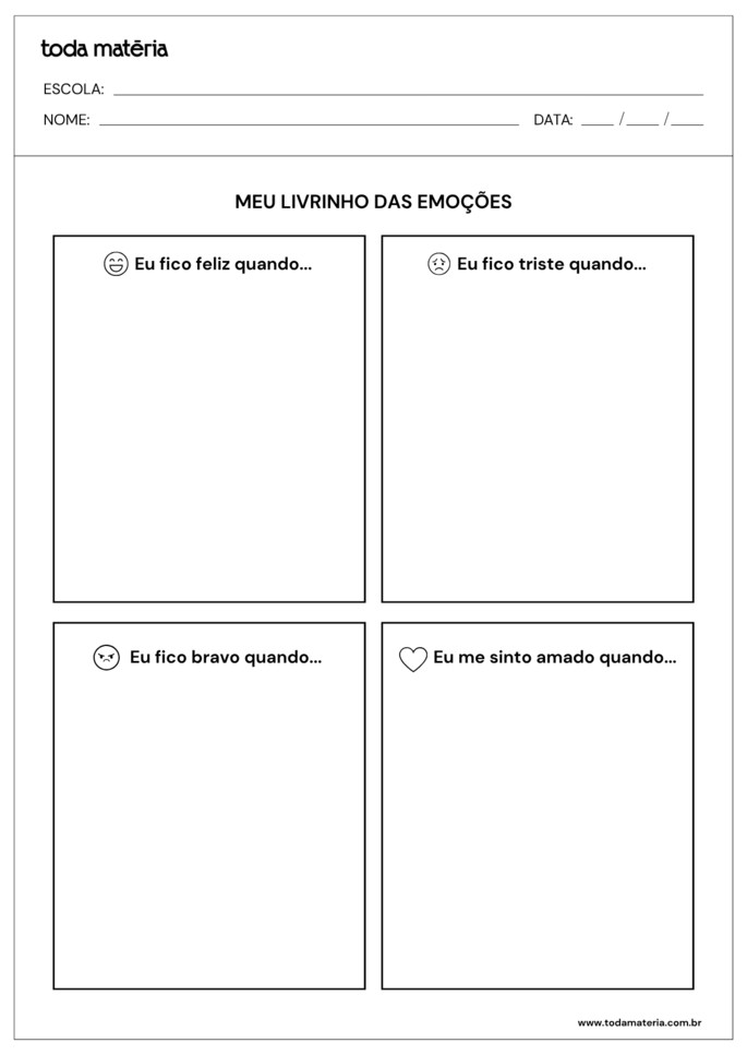 livrinho sobre as emo&ccedil;&otilde;es para educa&ccedil;&atilde;o infantil