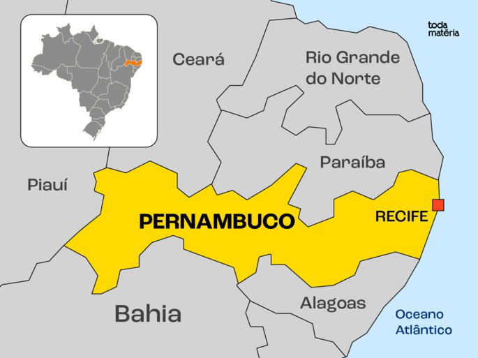 Mapa de Pernambuco