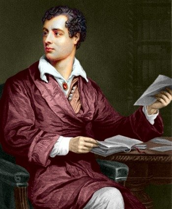 Pintura do retrato de Lord Byron