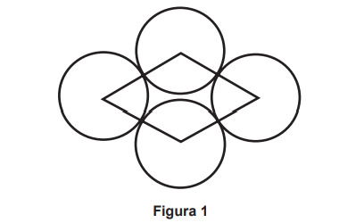 losango formado pela união dos centros de quatro circunferências