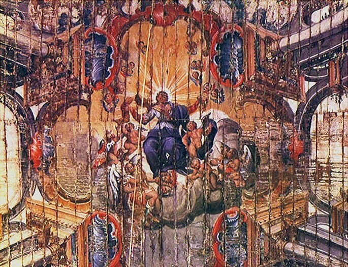 Uma das marcas mais conhecidas da pintura de Mestre Ata&iacute;de &eacute; o uso intenso da cor e da perspectiva. Em obras como Assun&ccedil;&atilde;o da Virgem (1804), no teto da Capela de S&atilde;o Francisco da Penit&ecirc;ncia, em Ouro Preto, o olhar do fiel &eacute; conduzido para o centro da cena, onde est&aacute; a figura principal, cercada por nuvens, anjos e luz.
