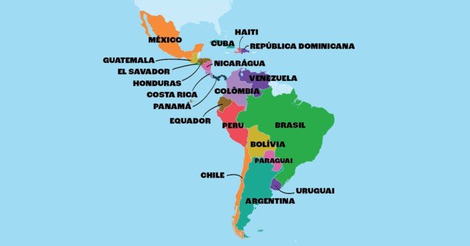 Mapa da América Latina