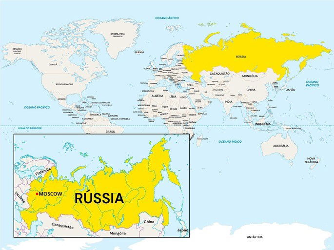 Mapa da Rússia