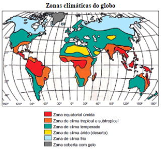 Mapa das Zonas Climáticas