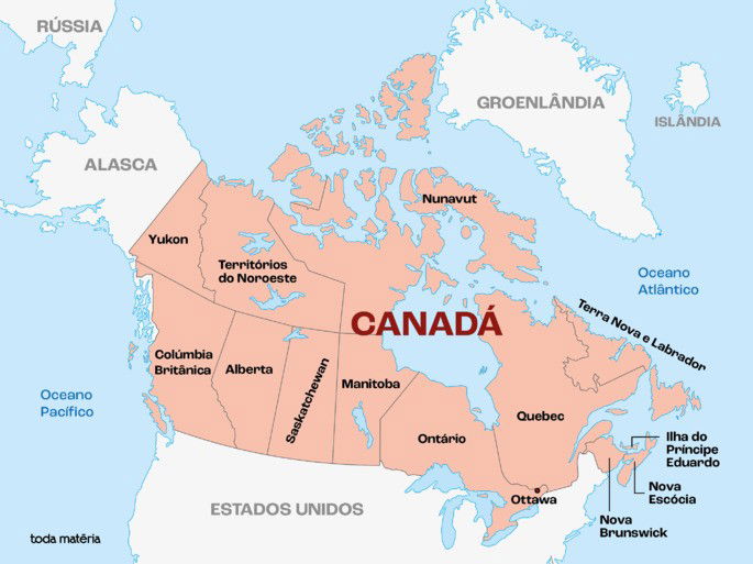 Mapa do Canadá