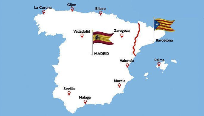 Mapa da Catalunha