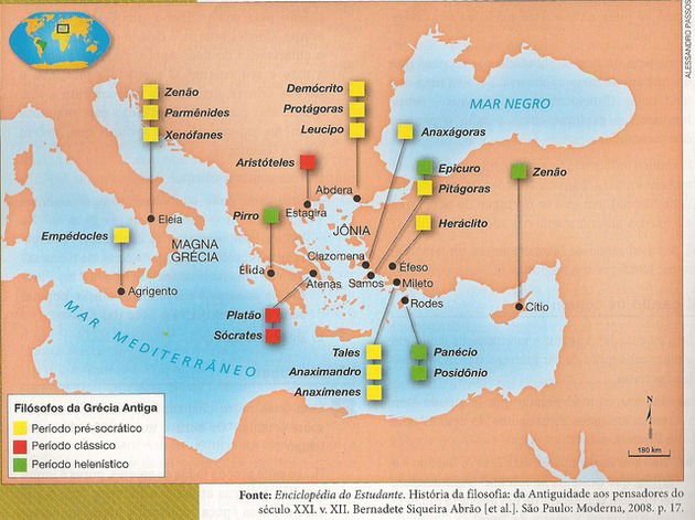 mapa grécia antiga filosofia