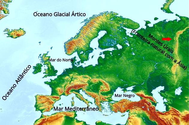 Mapa da Europa  Europa, Mapa, Continente europeu