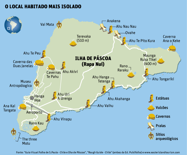 mapa ilha de Páscoa