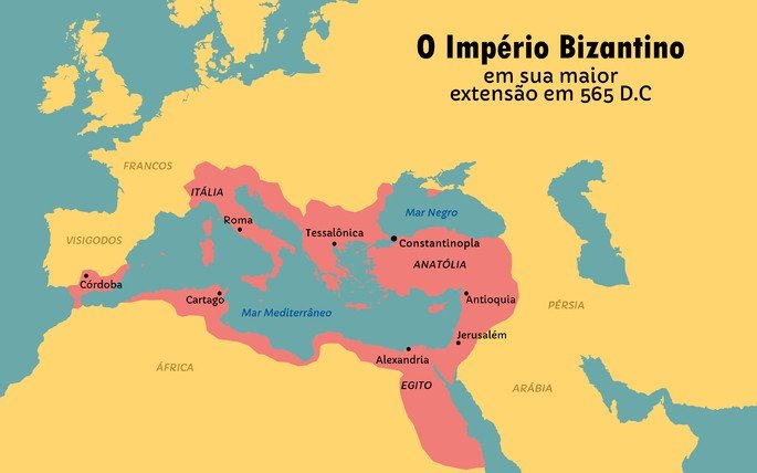 Mapa Império Bizantino