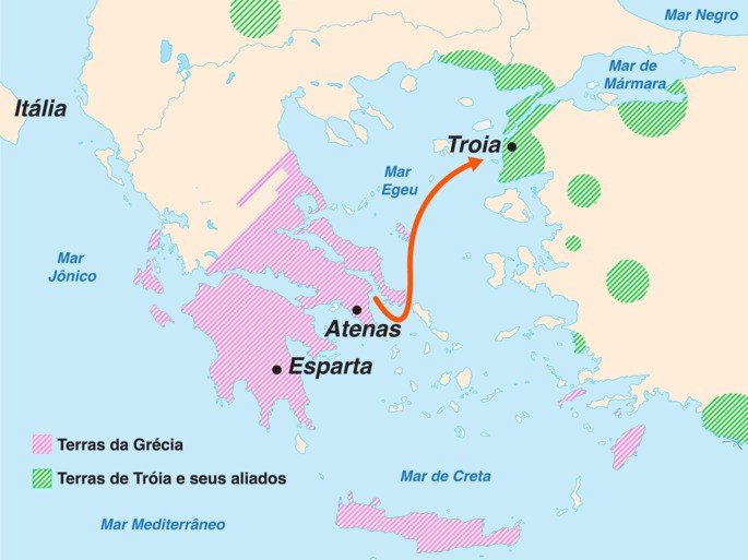 Mapa situando Troia