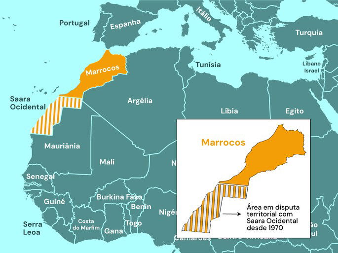 Mapa do Marrocos