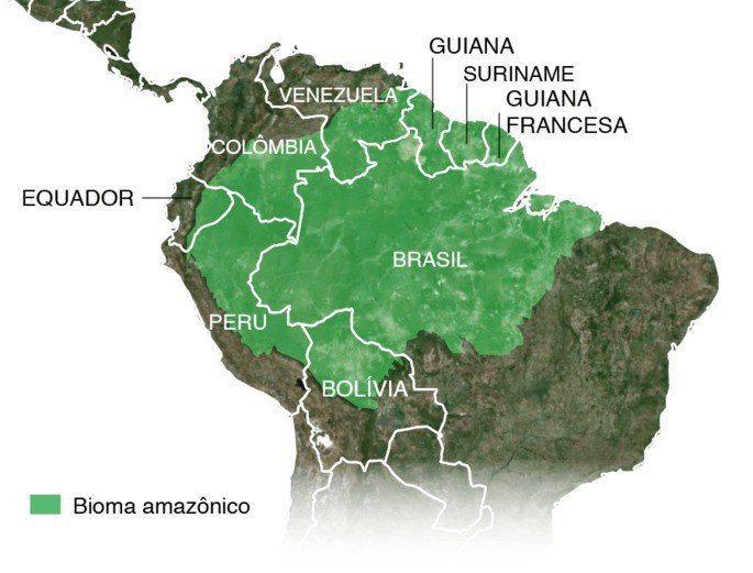mapa bioma Amazônia