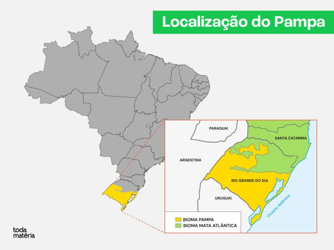 Mapa do Pampa brasileiro