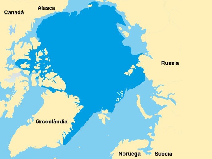 Mapa do Polo Norte