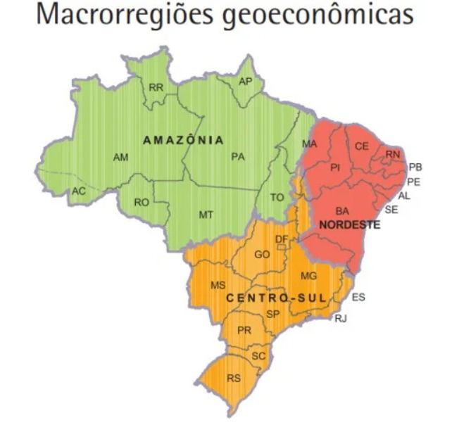 Mapa Regiões Geoeconômicas