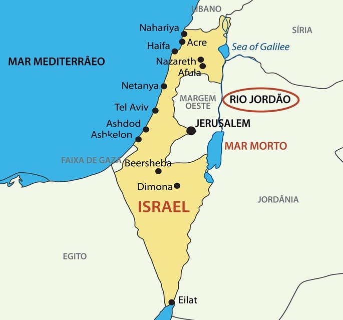 Mapa do Rio Jordão