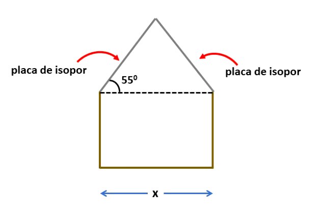 telhado da casa abaixo possui um angulo de 90° graus, formando um triângulo  retângulo.Calcule os valores 