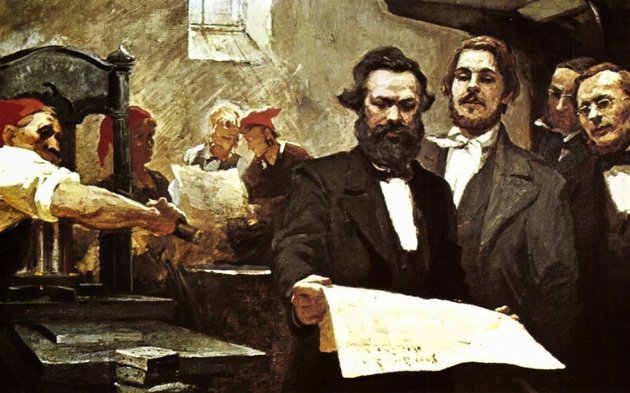 Marx e Engels na redação