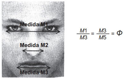 medidas de rosto de uma modelo usada em questão do enem 2013