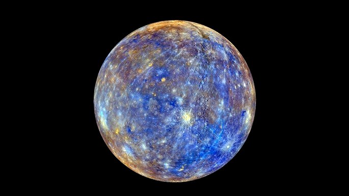 Mercúrio fotografado pela sonda Messenger, aparência muito similar à da Lua.