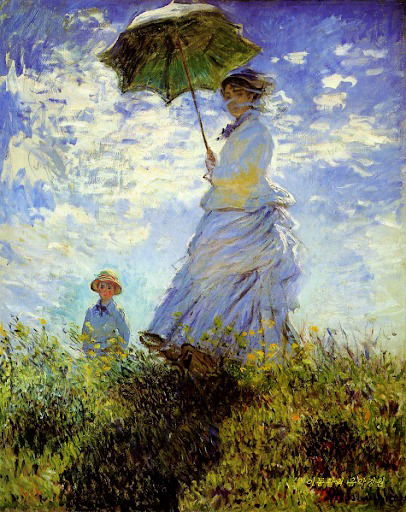 Mulher com sombrinha, de Monet