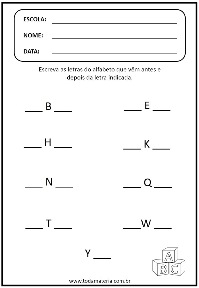 Atividade letra I - Alfabetização