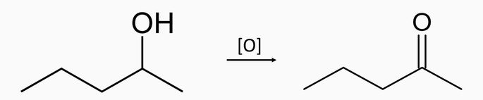 oxidação do pentan-2-ol